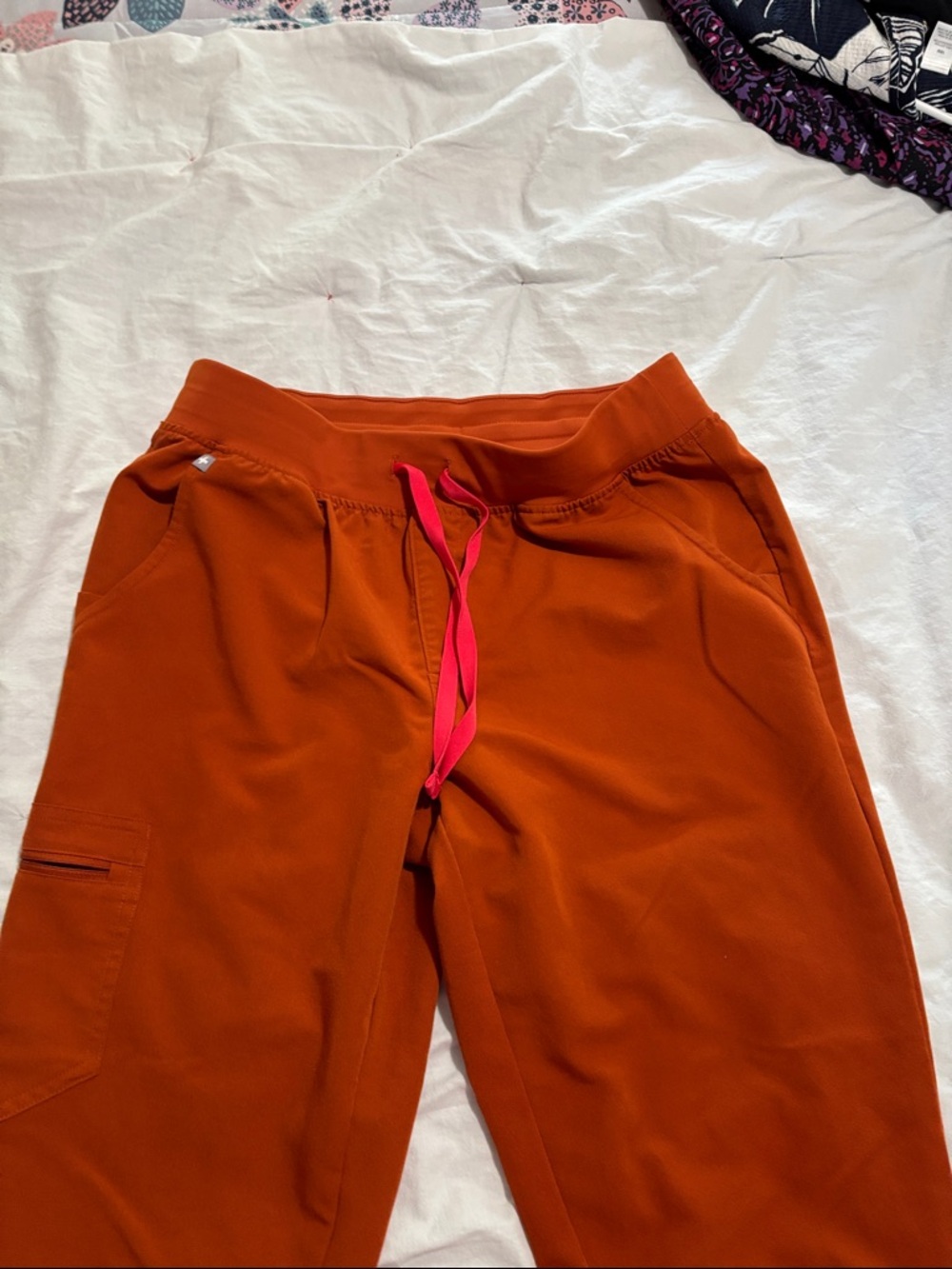 Figs Burnt Orange Active Jogger Waistband